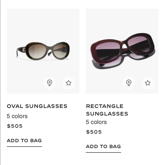 Chanel rectangle sunglasses red burgundy color current style - Picture 3 of 16